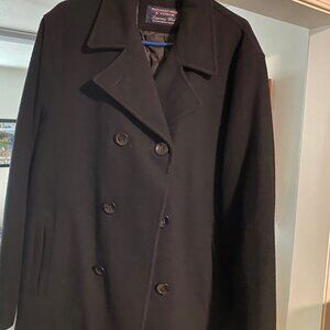Men's Roundtree & York Luxiourious Wool, Double Breasted, Winter Coat Large